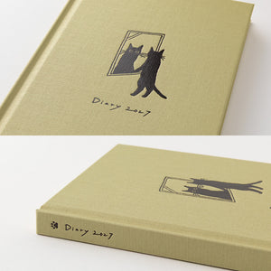 MIDORI Book Style Diary 2027 – B6 – Cat – Beige