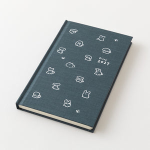 MIDORI Book Style Diary 2027 – B6 – Dog – Navy - NOMADO Store
