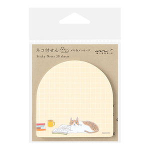 Midori Sticky Notes - Book and cat