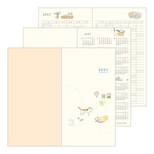 MIDORI Pocket Diary 2027 – B6 Slim – Cat