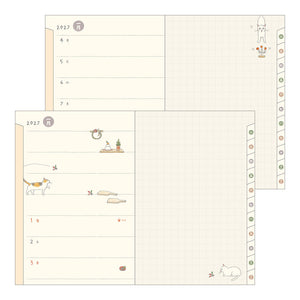 MIDORI Pocket Diary 2027 – B6 – Cat