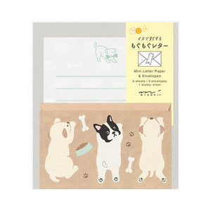 Midori Mogu Mogu Mini Letter Set – Cats & Dogs (2 patterns)
