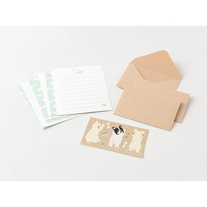 Midori Mogu Mogu Mini Letter Set – Cats & Dogs (2 patterns)