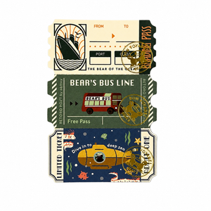 ROKKAKU × ob1toy Ticket Memo Cards – EARTH TOURS & GALAXY TOURS (2 patterns) - NOMADO Store