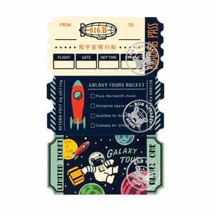 ROKKAKU × ob1toy Ticket Memo Cards – EARTH TOURS & GALAXY TOURS (2 patterns) - NOMADO Store