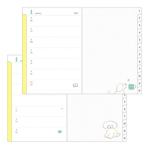 MIDORI Pocket Diary 2027 – B6 – Dog