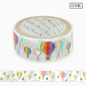 Shinzi Katoh - Washi tape (Hologram foil) - Rainbow balloon