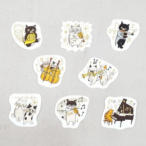 Shinzi Katoh – Cat Gold Foil Flake Stickers (3 designs)