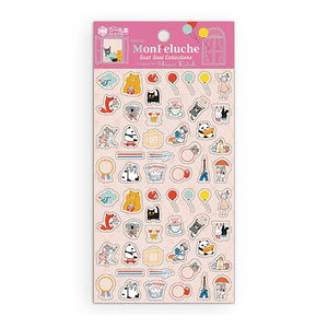 Shinzi Katoh Transparent Sticker Sheet (3 patterns - cute animals)