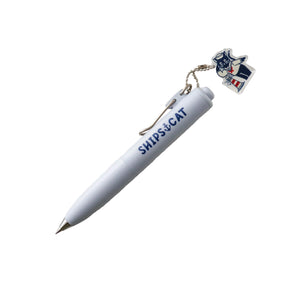 White pen with 'SHIPS & CAT' branding - ob1toy design
