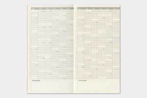 PRE-ORDER - 2027 Traveler's Notebook (TRC) - Monthly Diary (Regular Size)