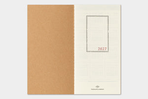PRE-ORDER - 2027 Traveler's Notebook (TRC) - Monthly Diary (Regular Size)