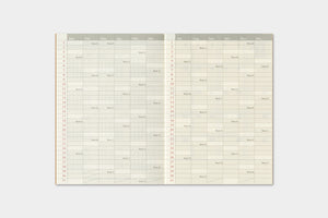 PRE-ORDER - 2027 Traveler's Notebook (TRC) - Monthly Diary refill Passport size