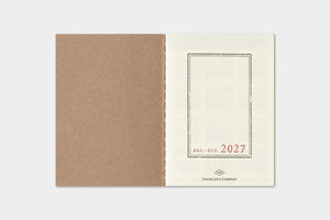 PRE-ORDER - 2027 Traveler's Notebook (TRC) Weekly Diary refill (Passport Size)