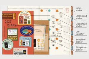 PRE-ORDER - 2027 Traveler's Notebook (TRC) - Diary Customize Sticker Set