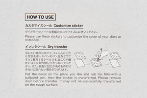 PRE-ORDER - 2027 Traveler's Notebook (TRC) - Diary Customize Sticker Set