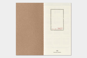 PRE-ORDER - 2027 - Traveler's Notebook (TRC) Weekly Vertical Diary (Regular size)