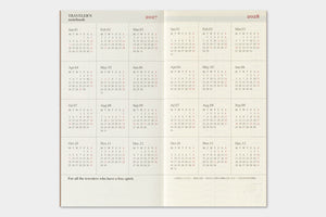 PRE-ORDER - 2027 - Traveler's Notebook (TRC) Weekly Vertical Diary (Regular size)