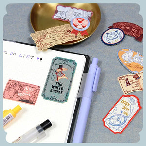 Shinzi Katoh Alice in Wonderland Sticker Flakes in Gold Tin (6 patterns)