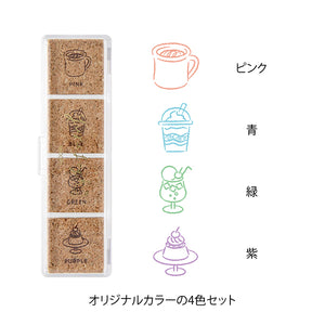 Midori Yuru Log Paintable Pre-Inked Stamp Set (3 patterns) - NOMADO Store