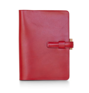 Ateliers Phileas Yokohama Leather A5 Notebook Cover (mandarin red/natural)