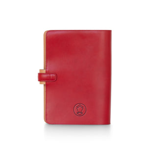 Ateliers Phileas Yokohama Leather A5 Notebook Cover (mandarin red/natural)