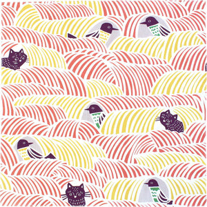 kata kata Cats & Birds Pink Furoshiki (45)