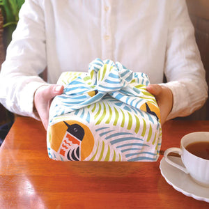 kata kata Cats & Birds Green Furoshiki (45)