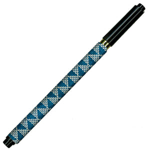 Akashiya Yuzen Japanese Paper Pen Case & Brush Pen (blue)