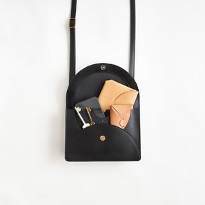 i ro se Fold Mini Shoulder Bag (Black) - NOMADO Store