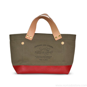 The Superior Labor Engineer Bag Petite Khaki/Red paint PRE ORDER - NOMADO Store 