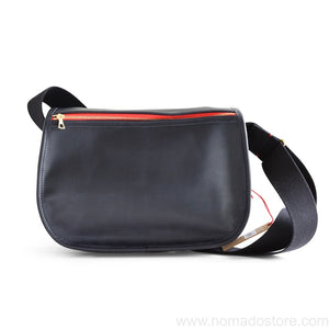 CROOTS DALBY VINTAGE LEATHER CARRYALL BAG (M) (Navy blue) - NOMADO Store 