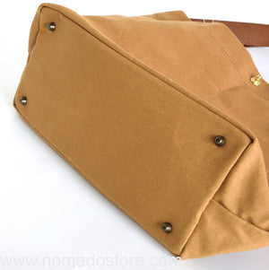 Marineday Fishfly Linen Canvas Shoulder Bag (Mustard) - NOMADO Store