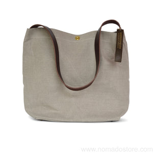 Marineday Fishfly Linen Canvas Shoulder Bag (Natural) - NOMADO Store