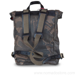 CROOTS WAXED CANVAS CAMOUFLAGE ROLL TOP BACKPACK - NOMADO Store 