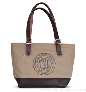 Superior Labor x Nomado Store Engineer Tote Bag Compact SE (beige/leather)
