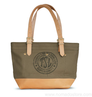 Superior Labor x Nomado Store Engineer Tote Bag Compact SE (khaki/leather)