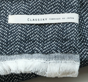 Classiky Woven Herringbone Muffler (black)