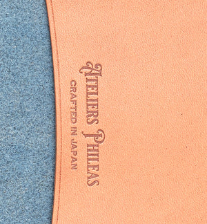 Ateliers Phileas Yokohama Leather A5 Notebook Cover (blue/natural)