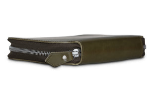 Ateliers Phileas Henro Leather Zipped Organiser (green)