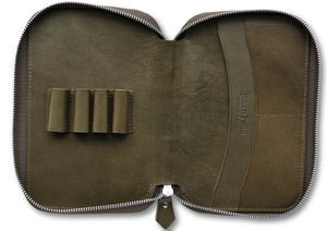 Ateliers Phileas Henro Leather Zipped Organiser (green)