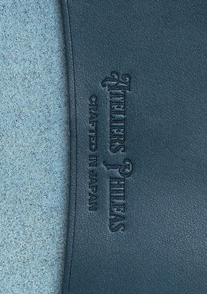 Ateliers Phileas Yokohama Leather A5 Notebook Cover (blue)