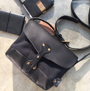 The Superior Labor Paint Small Shoulder bag Ltd. black, leather bottom. - NOMADO Store
