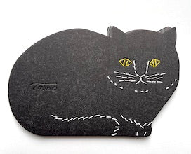 Classiky Letterpress Die Cut Cat Coasters