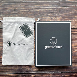 Ateliers Phileas Yokohama Leather A5 Notebook Cover (blue/natural)