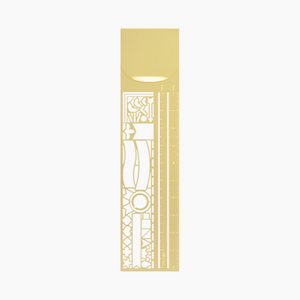 Midori Clip Ruler Brass Decorative Patterns - NOMADO Store