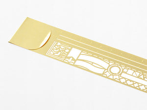 Midori Clip Ruler Brass Decorative Patterns - NOMADO Store
