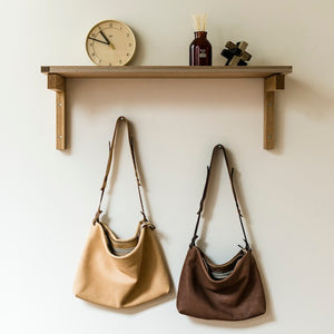 .urukust Leather Shoulder Bag L Beige Brown - NOMADO Store 