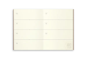 Midori Traveler's Notebook Passport size - 007. Free Diary Week - PP - NOMADO Store