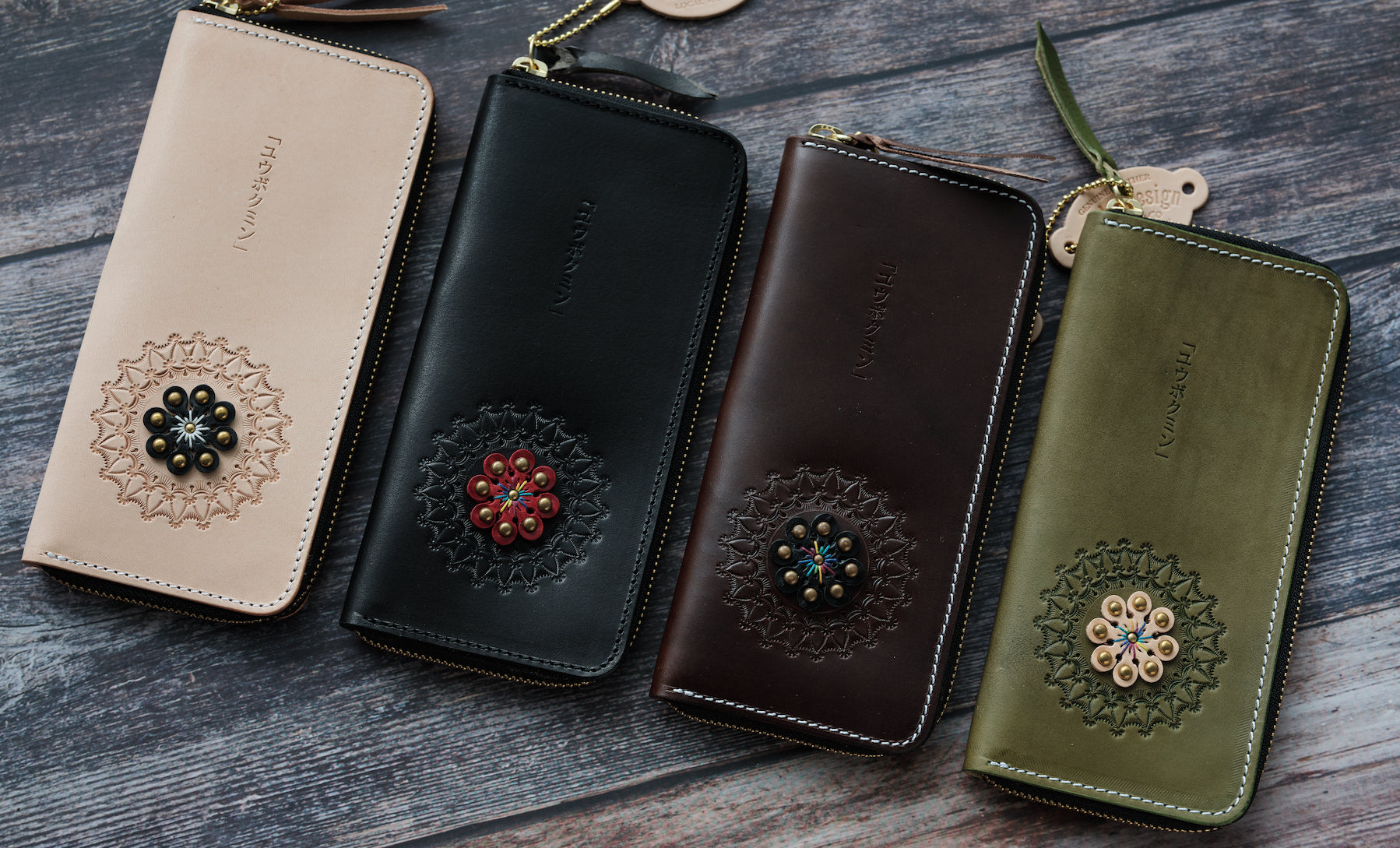 HTC LONG WALLET BIG STAR BURST レザー ウォレット HTC LONG
